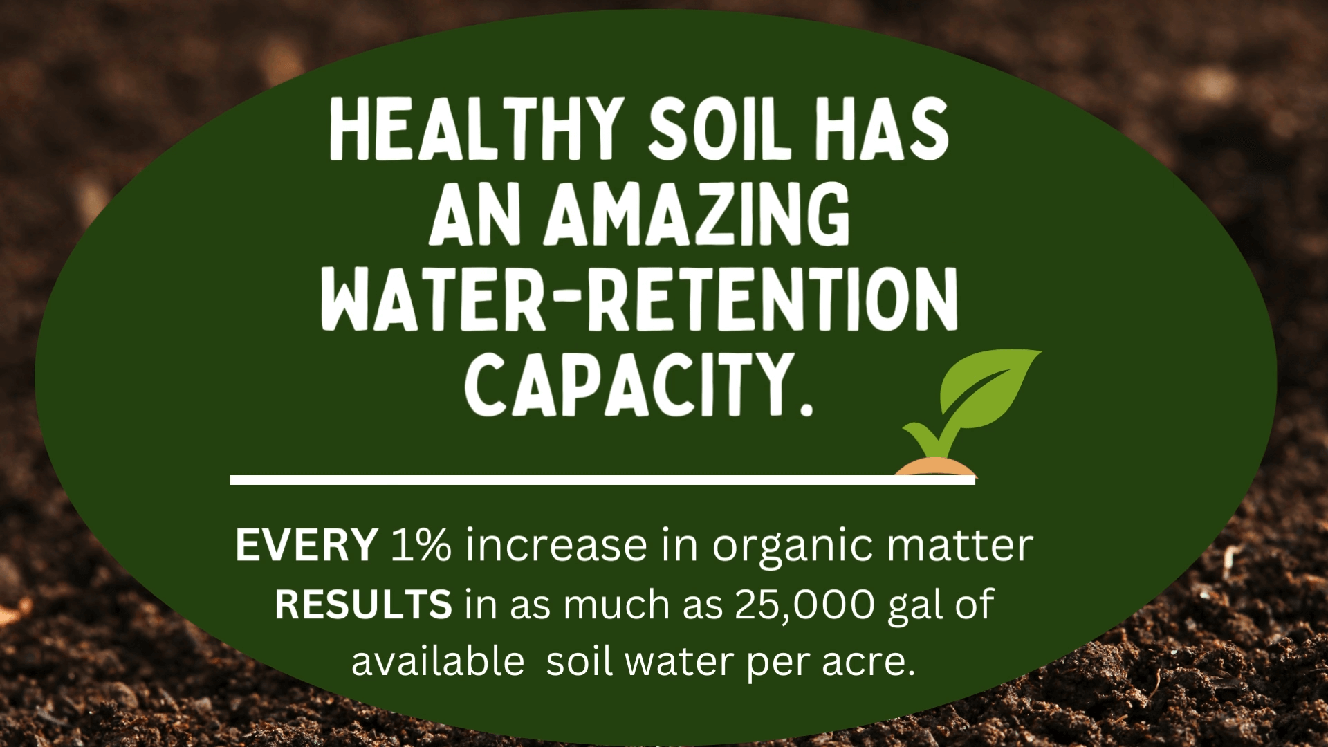 organic matter increase soil retention in water